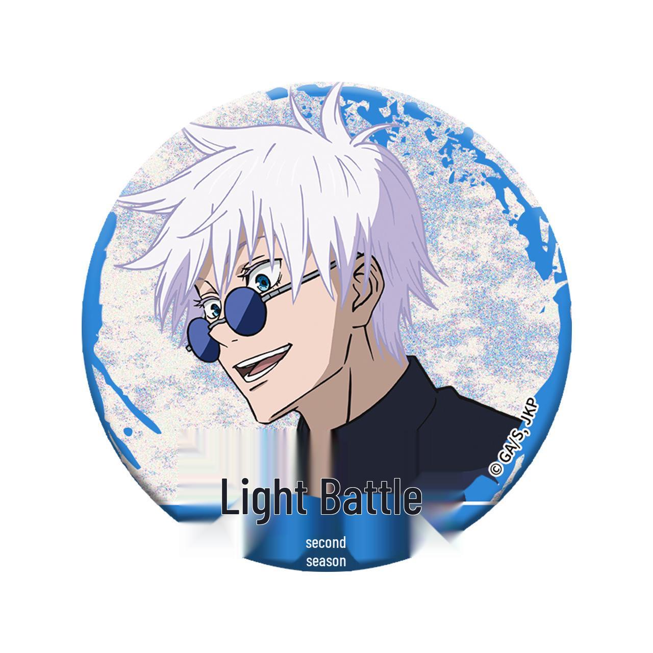 

Genuine Jujutsu Kaisen Reflective Tin Badge - Gojo Satoru from Hidden Inventory Arc 58mm