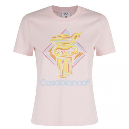 Casablanca Womens/Ladies Diamond Column Printed Fitted T-Shirt