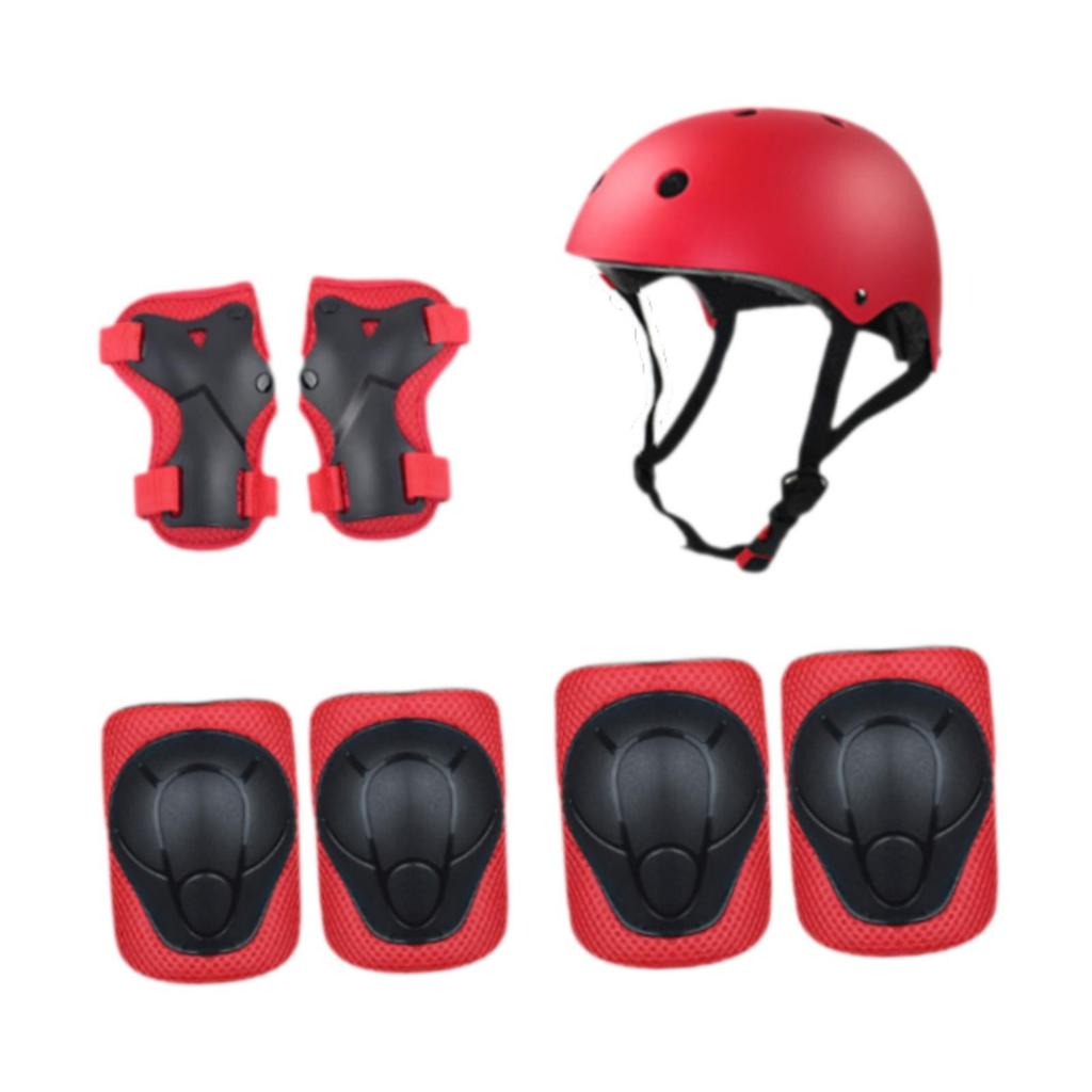 7 Pieces Kids Bike Helmet Protective Gear Set Skating Guards for Skateboarding Outdoor Inline Skating Sports Rollerblading