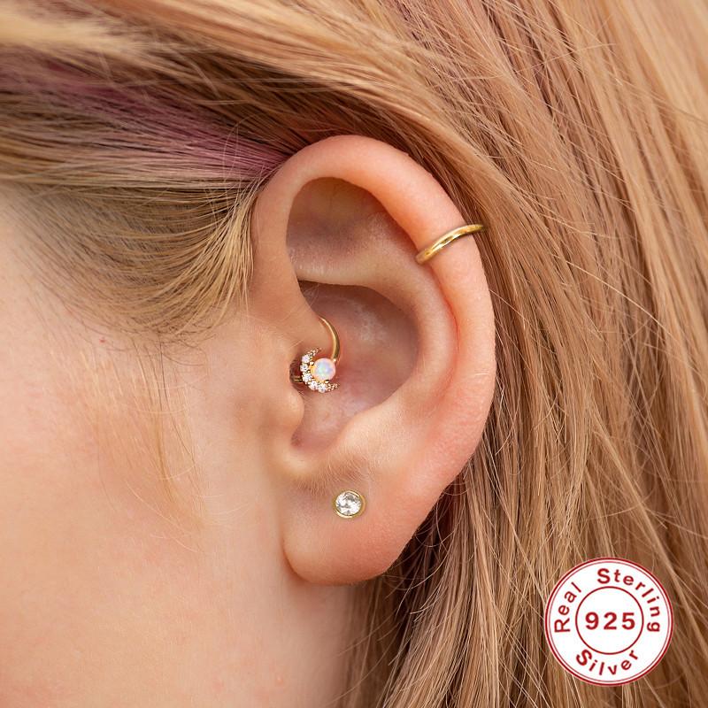 Sterling Silber S925 Körperpiercing Knorpel Nahtloser Nasenring Offener Ring Piercing Mode Nasenring Ohrringe Fußohrringe Ohrringe