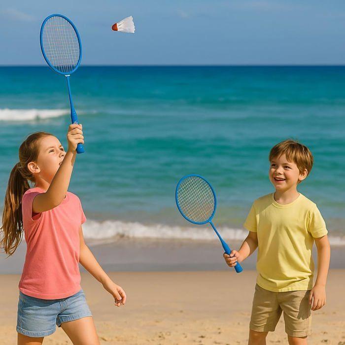 Junior Badminton Set 2 Short Rackets 45 Cm with Shuttlecock and Foam Ball For Children - Random Color