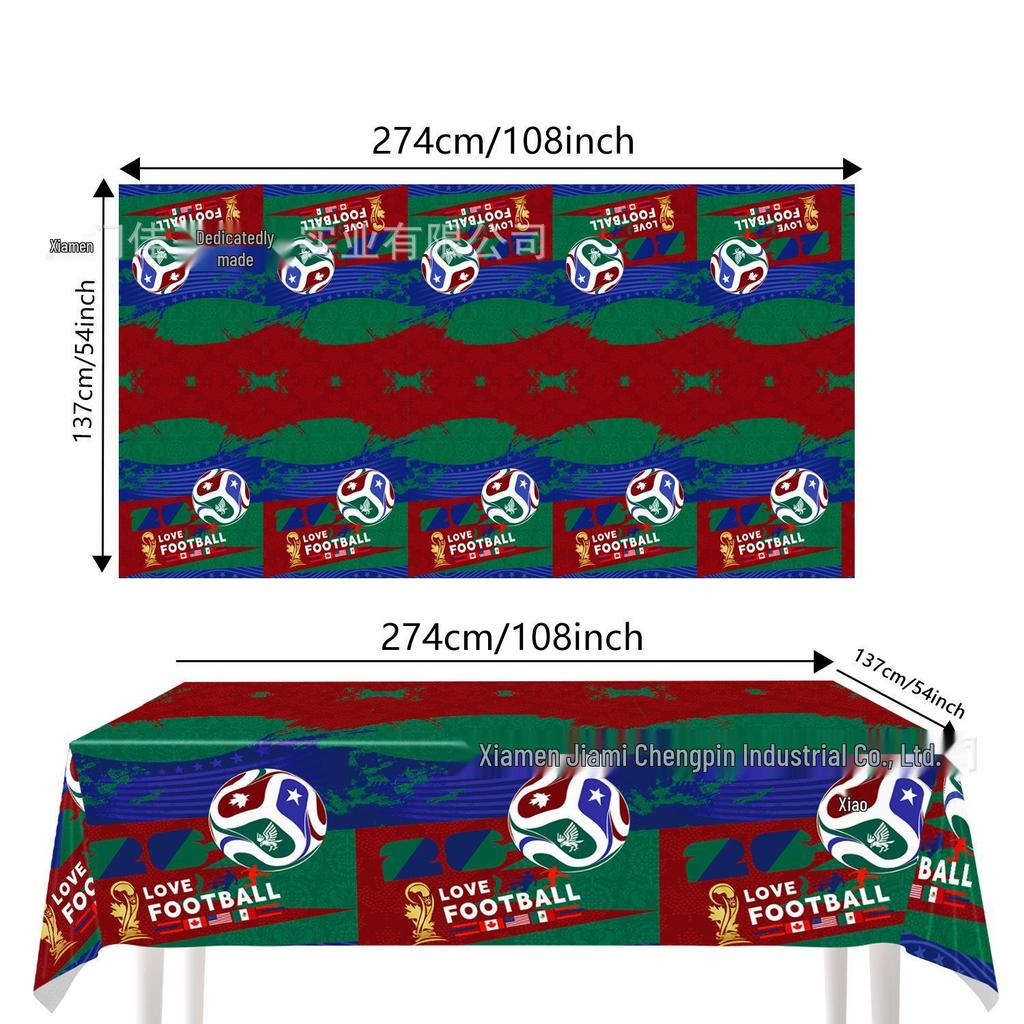 World Cup Football Party Set: Plates, Napkins, Cups, Straws, Decorations