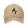Noot Noot Pingu Retro Divertente Berretto da Baseball Vintage Denim Strappato Snapback Cappello Uomo Donna Outdoor Estate Regolabile Fit Cappelli Cappello