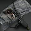 Black Motorcycle Brake Pump Assembly, 160 mm Lever, 22 mm Handlebar Mount, Aluminum Service Part for Repair Shops