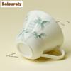 81ml Hand-painted Green Bamboo Shadow Teacup Antique Tea Bowl Set Of Cups Tea-tasting Meditation Cup Jianzhan Master Cup Teaware