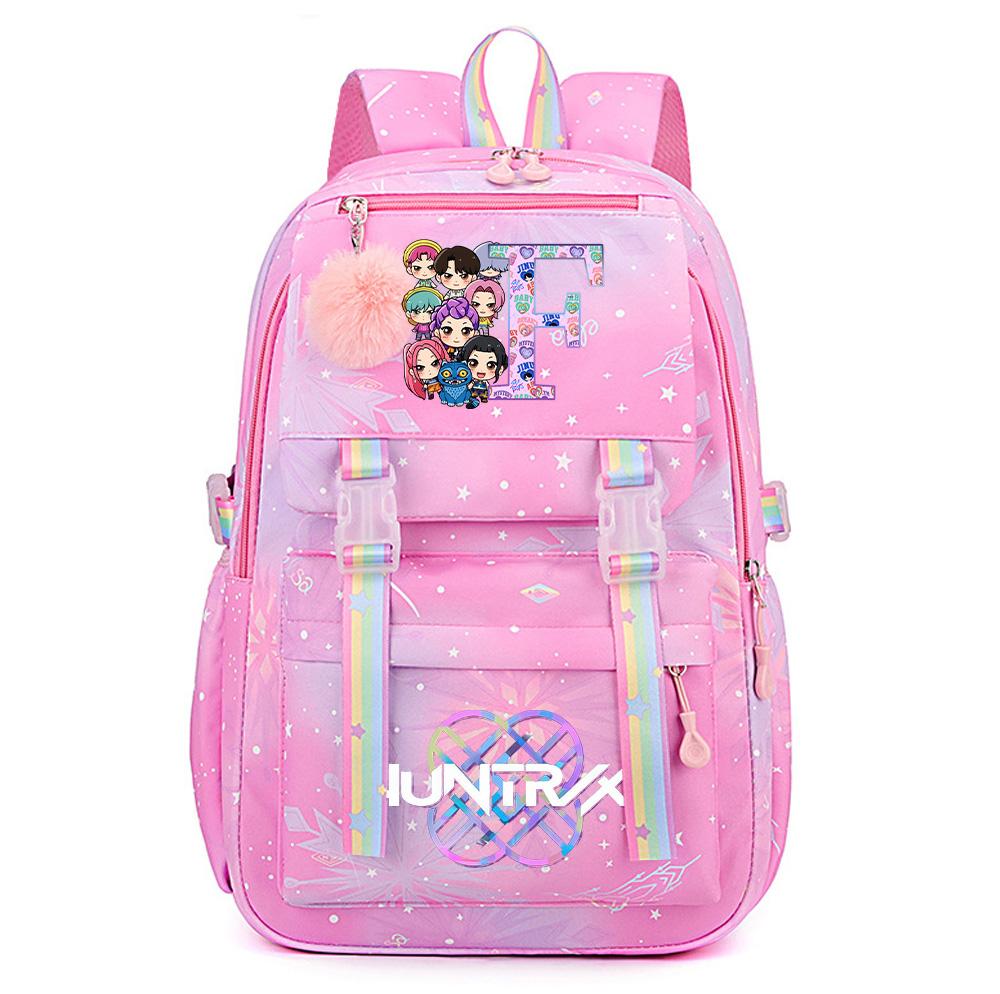 26 English Letter K-Pop Demon Hunters Printed Large Capacity Waterproof Backpack Teenger Student Girl Boy Schoolbag Bookbag waterproof Travel Bag