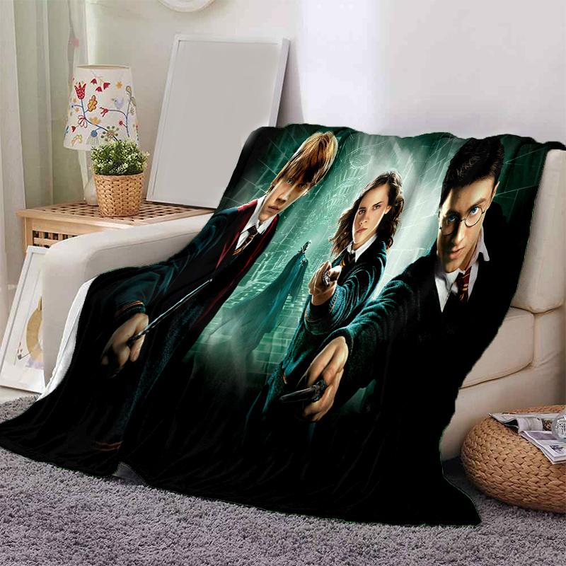 

Harry Potter and the Deathly Hallows Part 2 Poster PrintPrint Blanket, Soft Blanket For Sofa Office Bed And Travelling Daughter Birthday Gif 130cm×150cm（50in×60in）