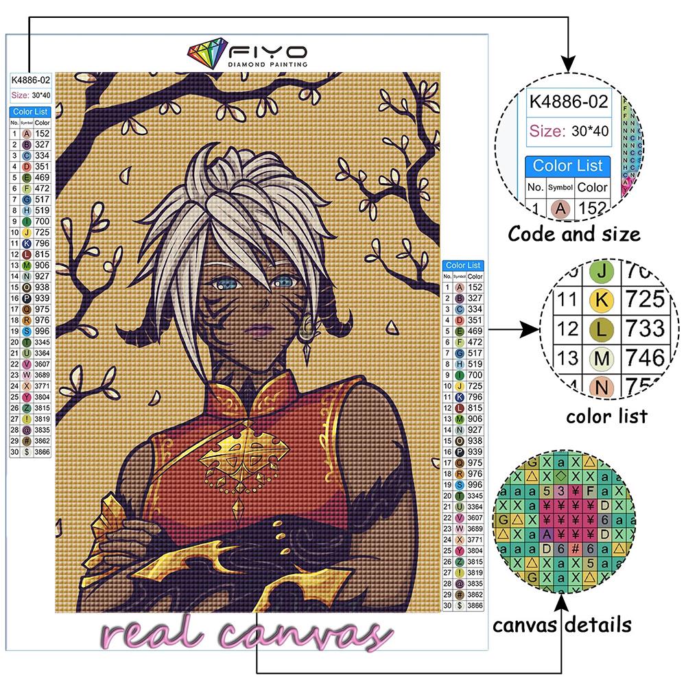 Populární 5D kutilská kreslená anime kreslená postavička malování křížovým stehem Nálepka na zeď Domácí dekorace