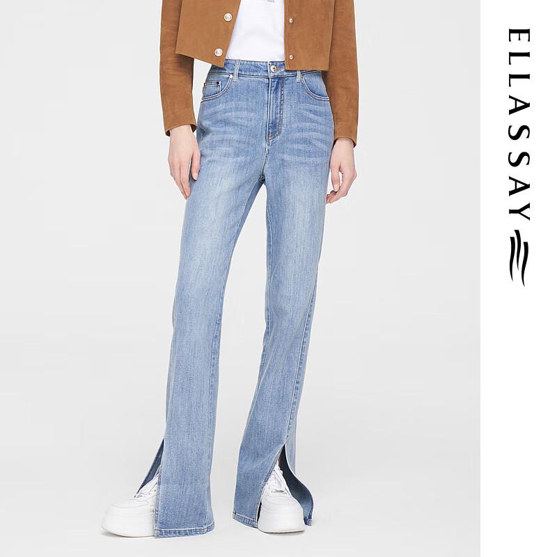 

ELLASSAY Women s High-Waist Washed Bootcut Jeans L