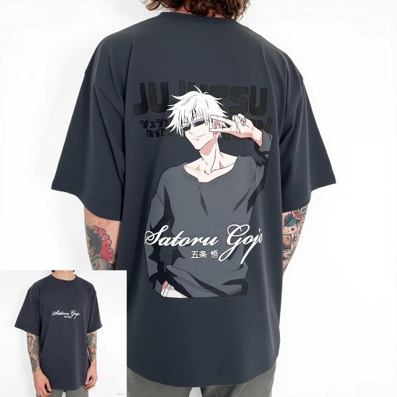 Jujutsu Kaisen Satoru Gojo Anime Mens Short Sleeve Tshirt Summer Cotton Women Graphic Tee Streetwear Casual Fashion Y2k Tops