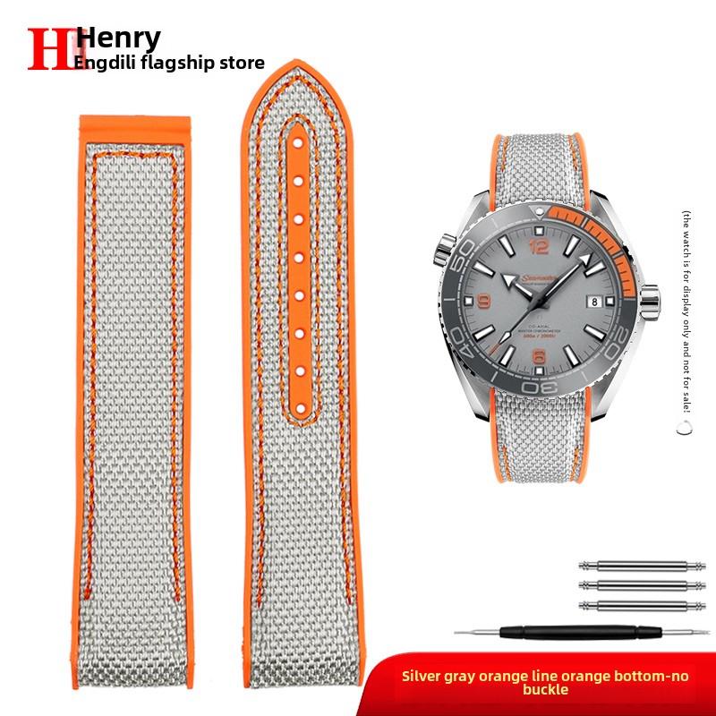 For Omega Seamaster 300 Observatory Ocean Universe 600 Nylon Rubber Silicone men WatchBand 20mm 21mm 22mm Watch Strap Bracelet