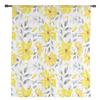 Watercolor Yellow Flowers Abstract Sheer Voile Window Curtains Tulle Curtains Living Room Balcony Decoration Drapes