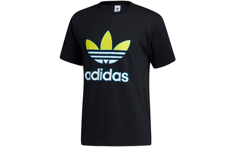Adidas Originals T Shirts Men s Black Crew Neck Moderate Straight Fit GL5138 XL