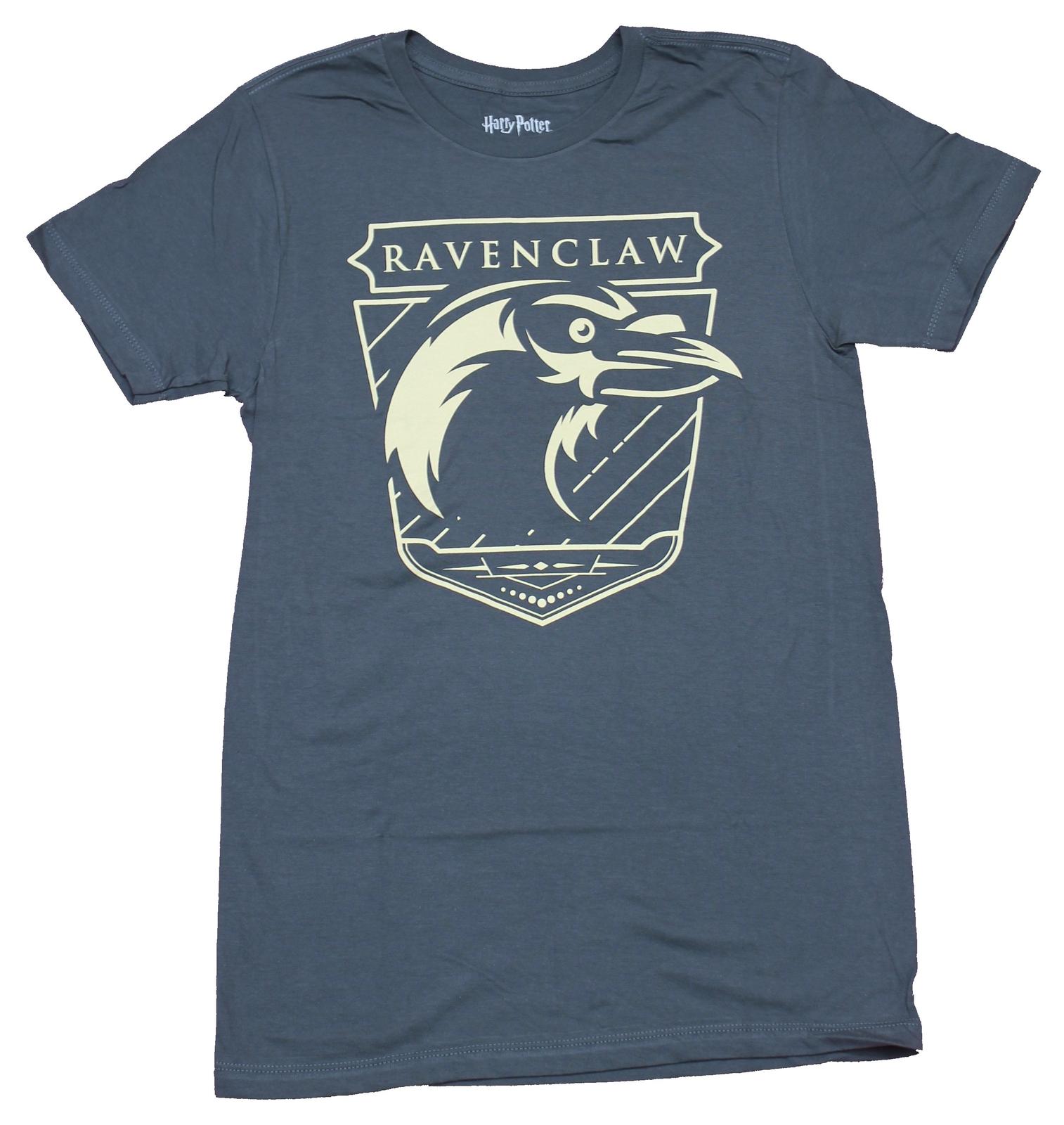 Harry Potter Adult New T-Shirt - Ravenclaw Gold Raven Crest Pic XL