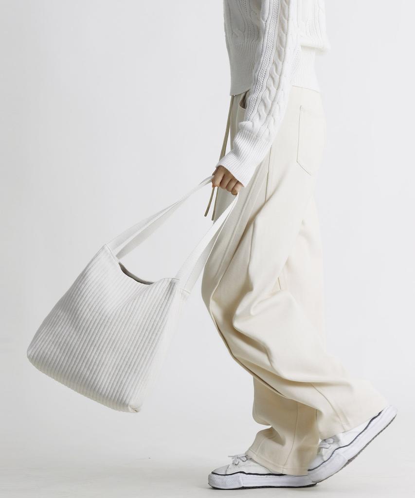 Green Stuff Effortlessly Boxy Shopper Bag 61 Ribbed Corduroy - Ivory