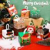 1-10 peças sacos de presente de Natal árvore de Natal Papai Noel boneco de neve caixas de doces de papel biscoitos corda portátil embalagem sacos de presente para crianças