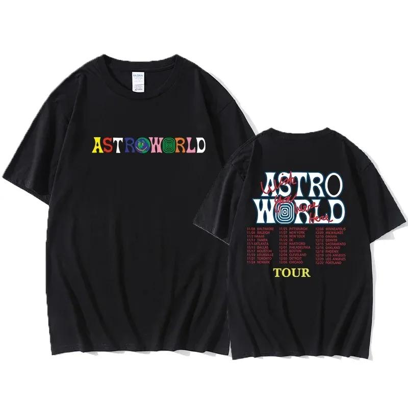 

AstroWorld Tour Футболка большого размера для мужчин и женщин1:Футболки с 1 буквенным принтом, уличная одежда в стиле хип-хоп, футболка Kanye West ASTROWORLD M розовый