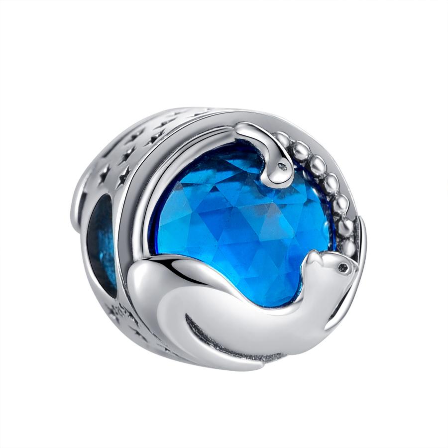 New 925 Sterling Silver Shell Bikini Steamship Fish Pendant Bead Charm Fit Original  Bracelet for Women DIY Jewelry Gift
