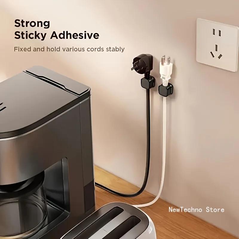 Magnetic Cable Organizer, Wall-Mounted Data Cable Management Clips, Cord Holder, Plug Hook for Desk Organization