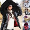 Women Warm Jackets Coats Thick Fur Hooded Zipper Long Sleeve Casual Fashion Winter S-4XL