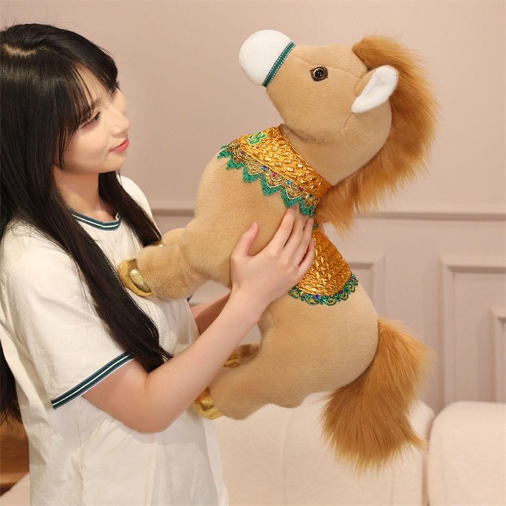 Cartoon Animal Chinese Zodiac Horse Mascot Pony Plush Doll Horse Stuffed Toys  Spring Festival