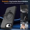 For iPhone 16e Case Compatible with MagSafe Ring Holder Kickstand TPU + PC Phone Cover