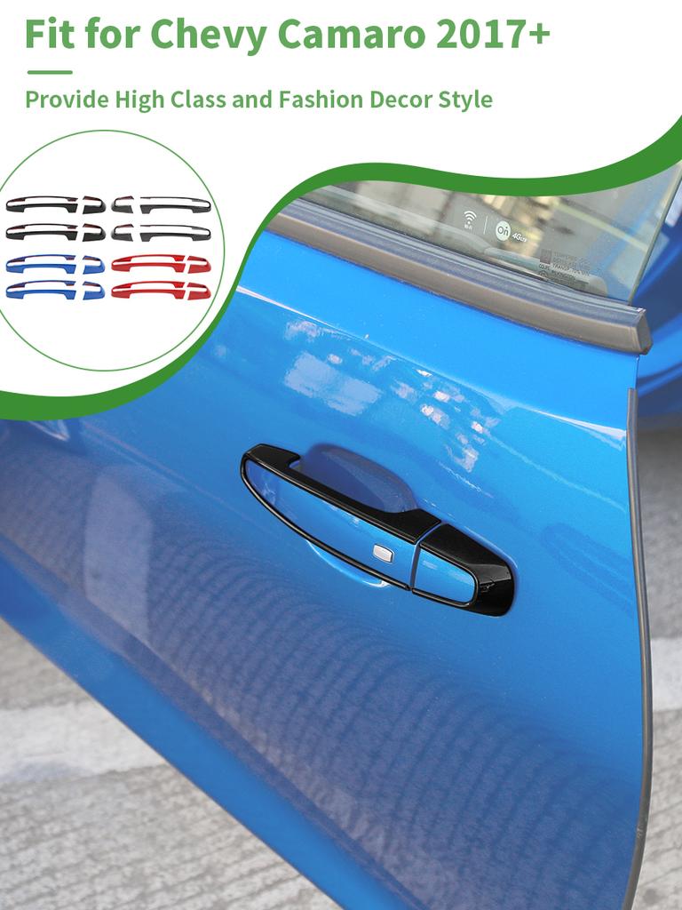 ABS Door Handle Decoration Cover Sticker Fit For Chevy Camaro 2017 Up Exterior Accessories