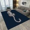 Leoparden-Blumenmuster Teppich Groß Waschbarer Bodenläufer für Wohnzimmer Schlafzimmer Arbeitszimmer Spielzimmer Fußmatte Heimdekoration Teppich