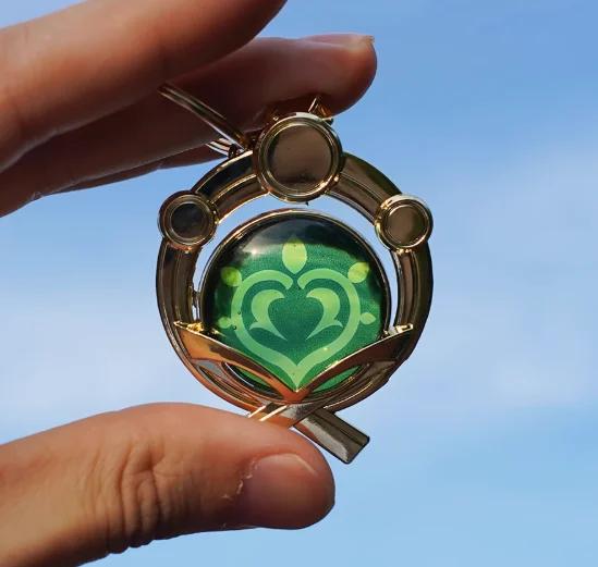 Genshin Impact Court Of Fontaine Vision Furina Weapon Chinese Game Periphery Glass Model Keychain Car Pendants Collectible Toy