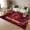 Benutzerdefinierter Teppich Brisbane Broncos Muster Druck Name Text Weicher Rutschfester Boden Teppich für Zuhause Innen Dekoration