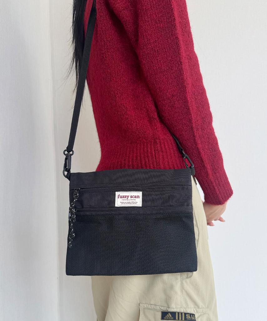 Fuzzy Scan Essential Mesh Crossbody Bag