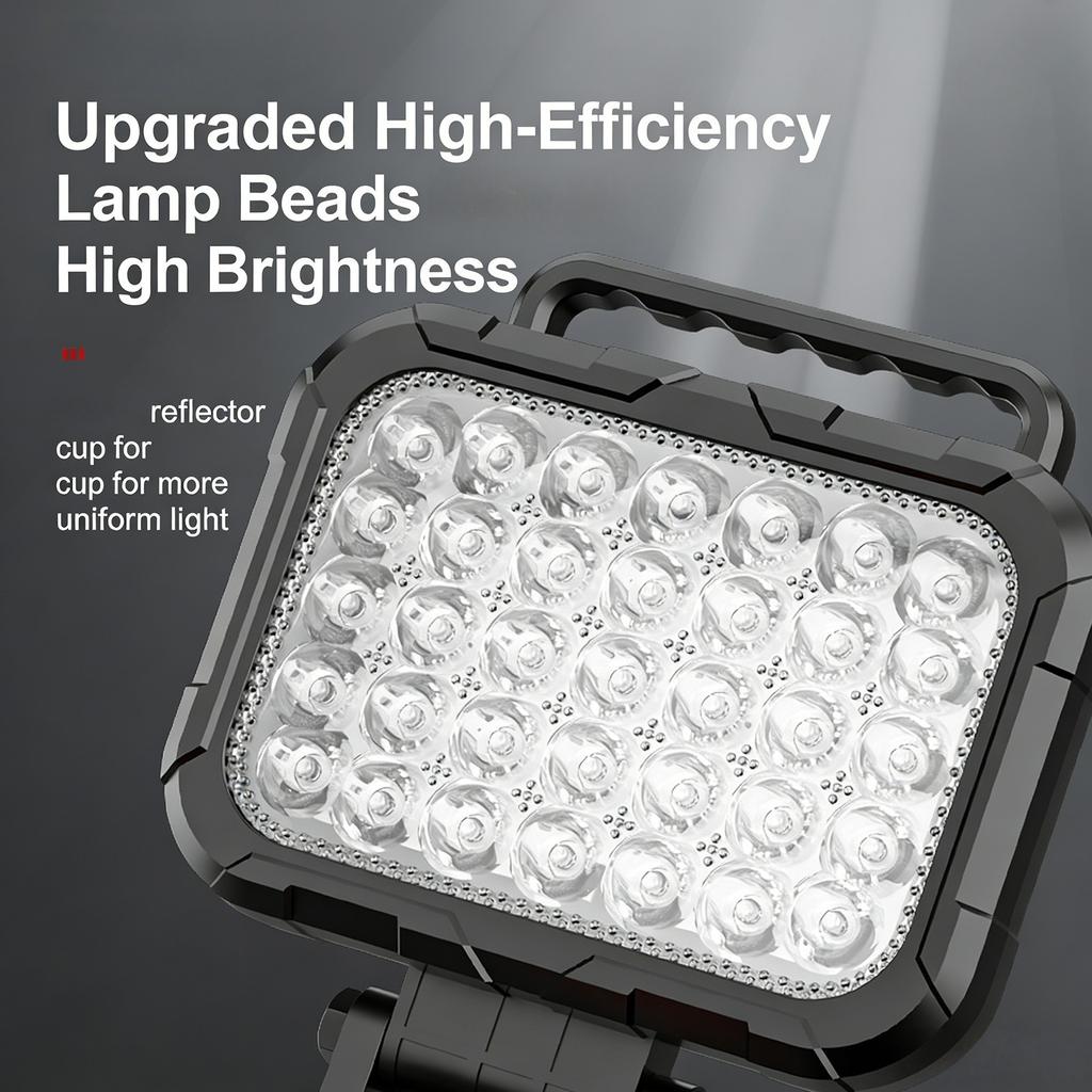 Durability USB Rechargeable LED Work Light With PowerBank Capability Adjustable Illumination For Various Night Activities