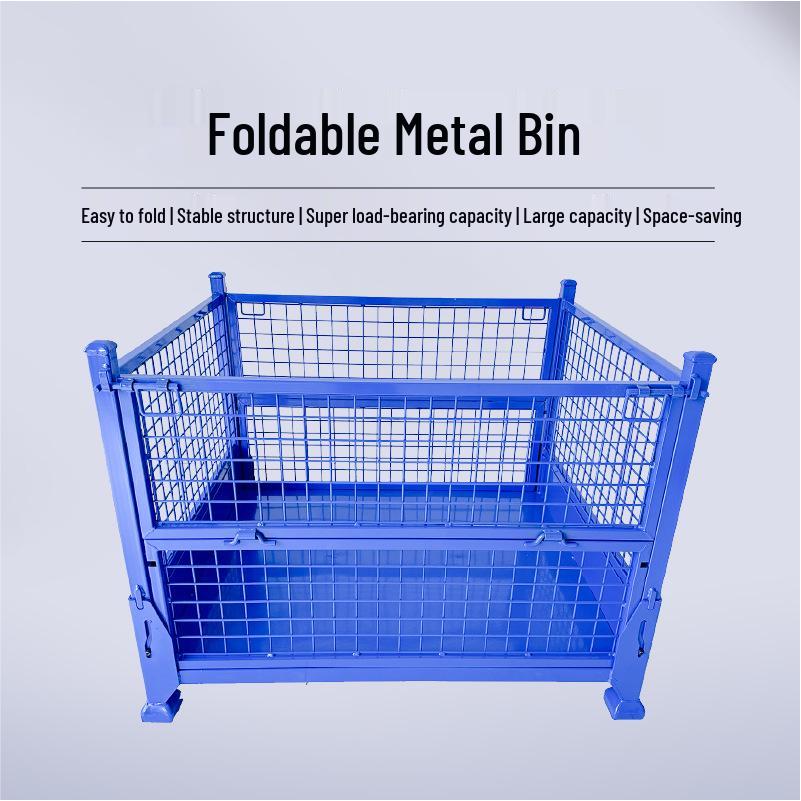 Foldable Heavy-Duty Steel Industrial Box
