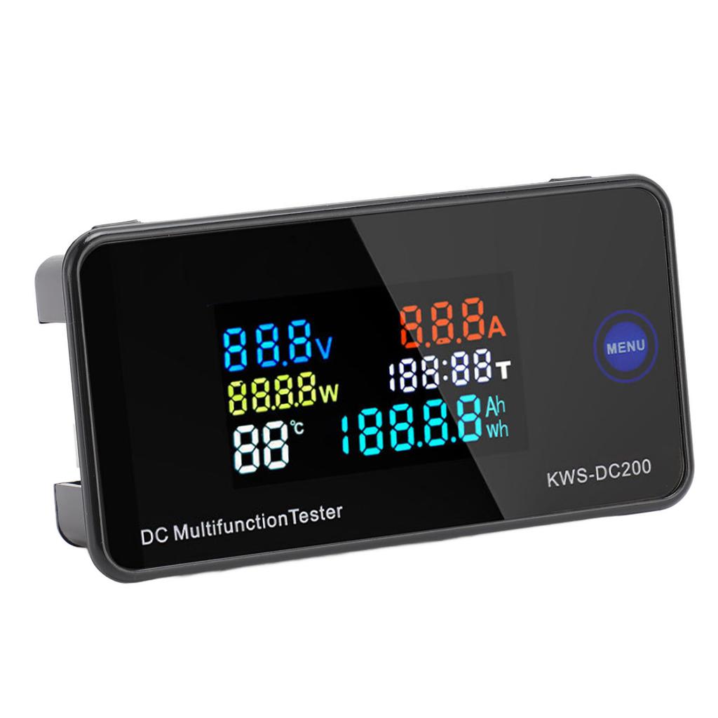 KWS DC200 10A Voltmeter Amperemeter DC 8‑120V 0‑10A Farb-LCD-Bildschirm 7 in 1 Multifunktions-DC-Multimeter
