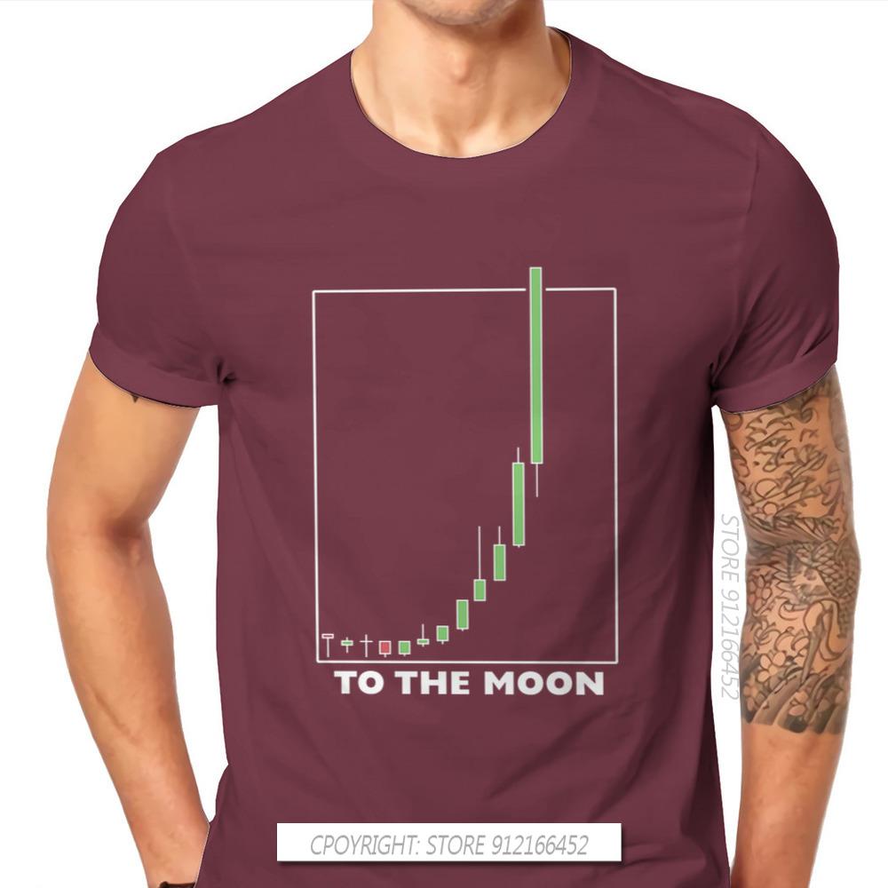 To The Moon Classic Wallstreetbets Stock Option Trading T Shirt Classic Graphic Big Size TShirt Big Sales Men