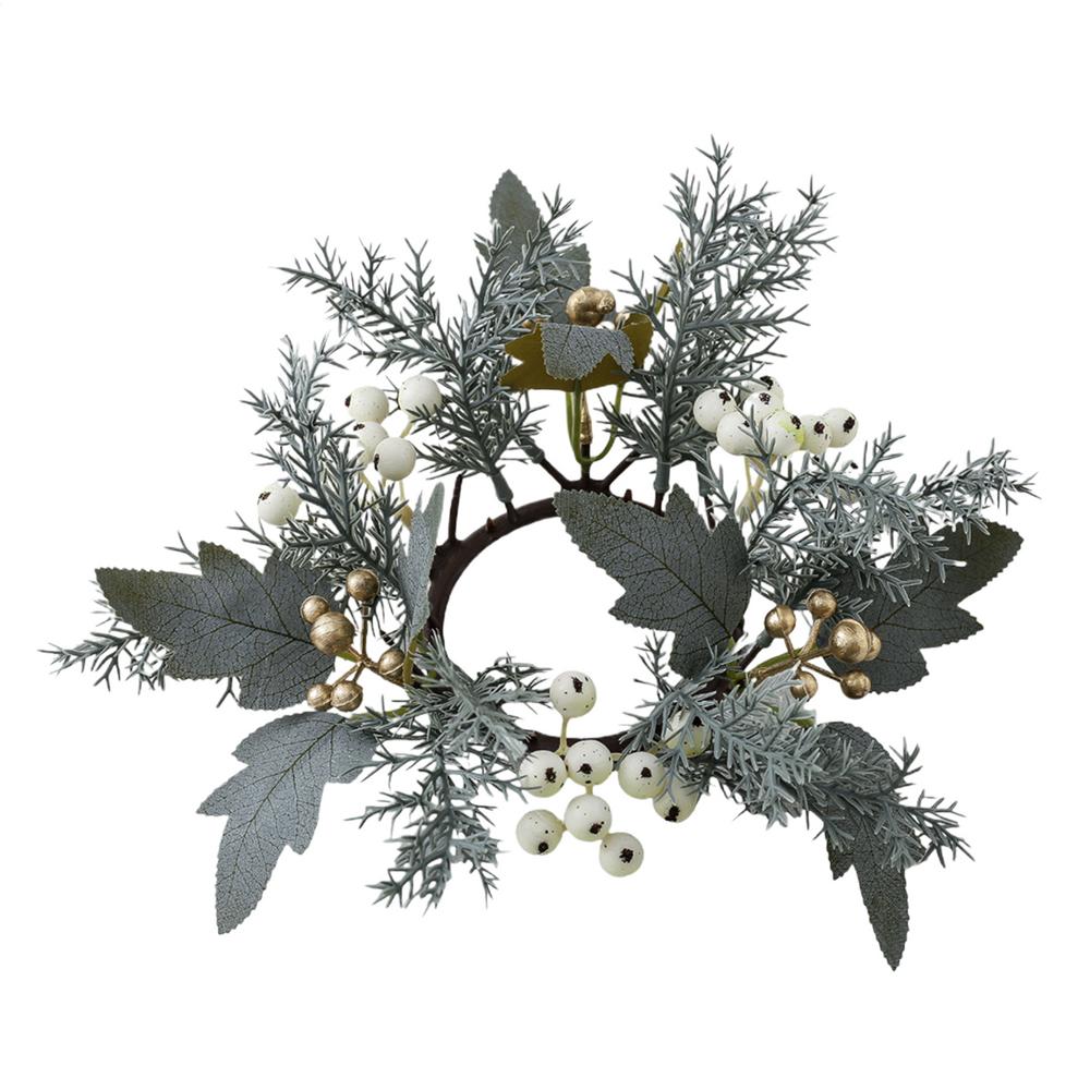 Christmas Candle Wreath Festive Holiday Candlestick Holder Decoration Christmas Candlestick Wreath For Wedding Winter Porch