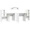 White Desk with Shelf 131.5 x 50 x 106.5 cm Engineered Wood