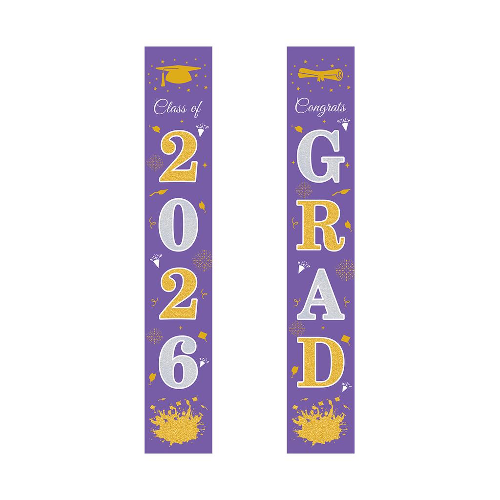 Graduation Season Theme Party Decoration Door Curtain Pendant Graduation Ceremony Arrangement Polyester Cloth Couplet