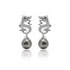 Zodiac Dragon Dangle Earrings New Year Chinese Zodiac Earrings Dragon Hanging Bead Earrings  Women