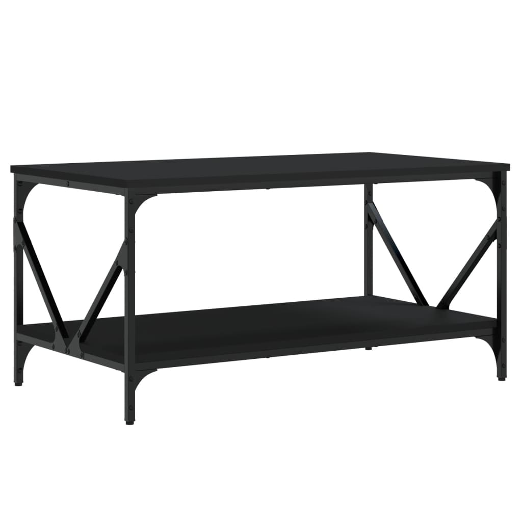  Coffee Table, Black, 90x50x45 Cm, Wood-based Material