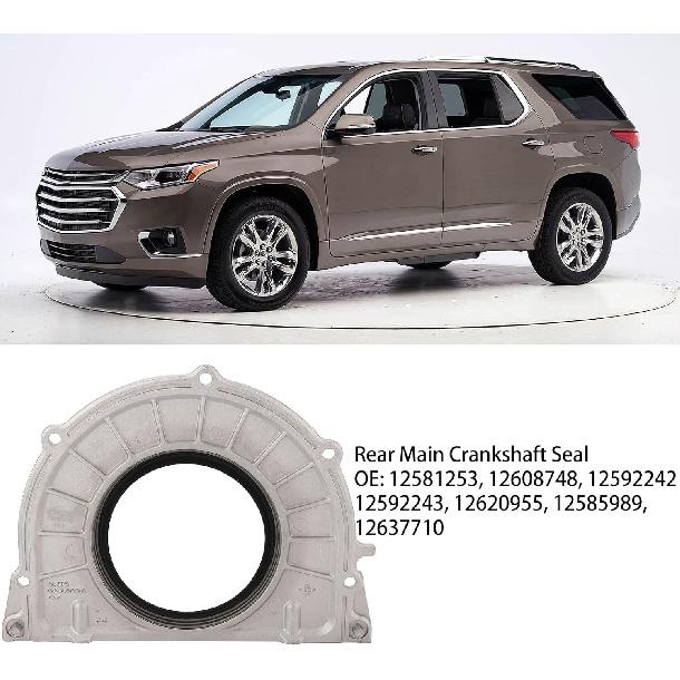 Engine Crankshaft Seal, Rear Main Crankshaft Seal Sealing High Stability 12637710 12620955 Replacement for Chevy 3.6L
