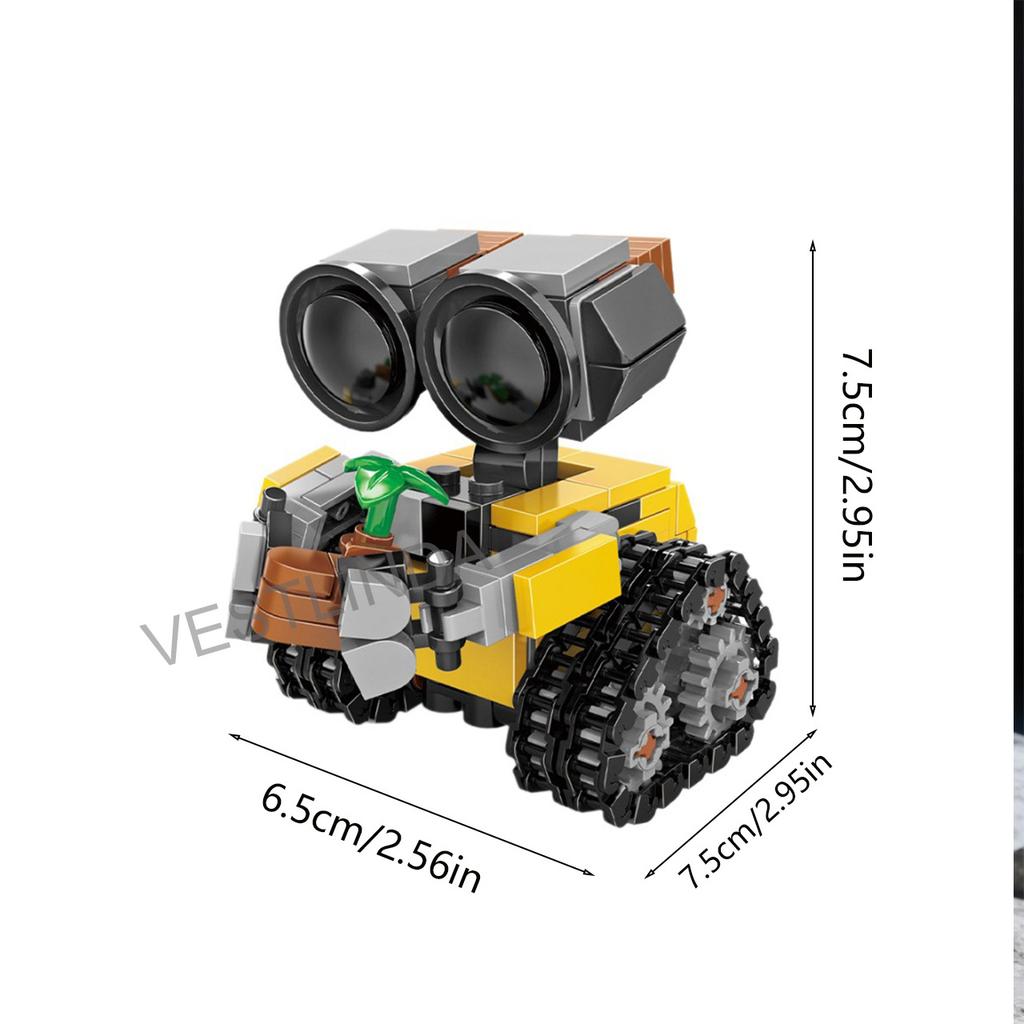 Space Mini Wall-E Robot Assembly Building Block Model Creative Stitching Ornaments Casual Handmade Toys Movie Peripheral Toy MOC STEM DIY Model Kit 3D