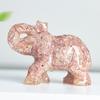Crystal Elephant Resin Figurine With Semiprecious Stones For Office And Party Decoration