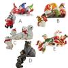 Party Supplies Christmas Decoration Christmas Doll Cute Resin Santa Claus Miniature Kids Gifts Doll Pendant White Bear Doll