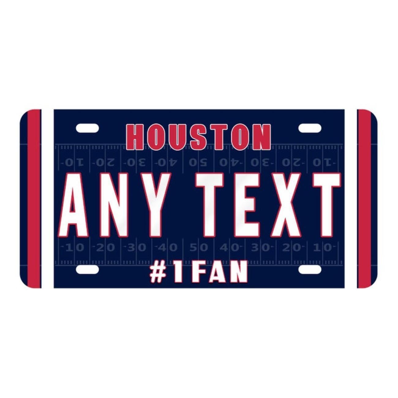 Vintage Houston Texans Metal Sign NFL Fan Cave Garage Wall Art M