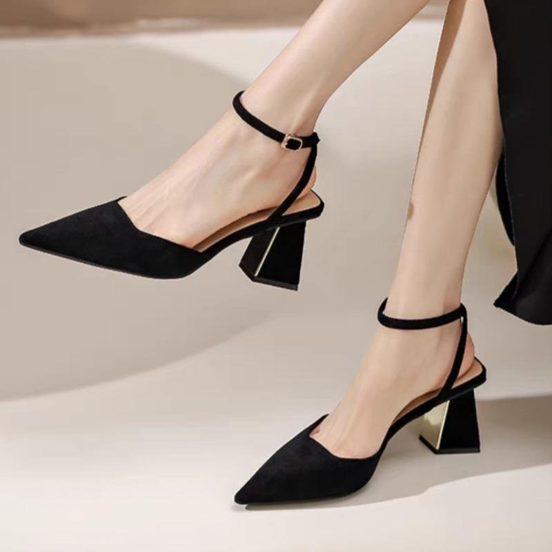 Fashion 2025 Fashion Ladies Shoes Buckle Strap Women's High Heels New Shallow Office and Career Hot Sale Best Seller Closed Toe Sandals