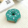 Pletený přívěsek na klíče Donut Ručně háčkovaný tvar donutu Přívěsek na tašku Roztomilý přívěsek na klíče