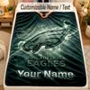 Flannel BlanketPhiladelphia Eagles Custom Name Text Personalized Soft Warm Throw Blanket Home Decor Gift