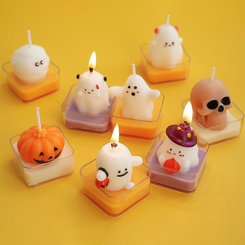 Halloween Artificial Creative Gift Ambience Aromatherapy Candles Handmade Simulated Pumpkin Ornament 8 Styles