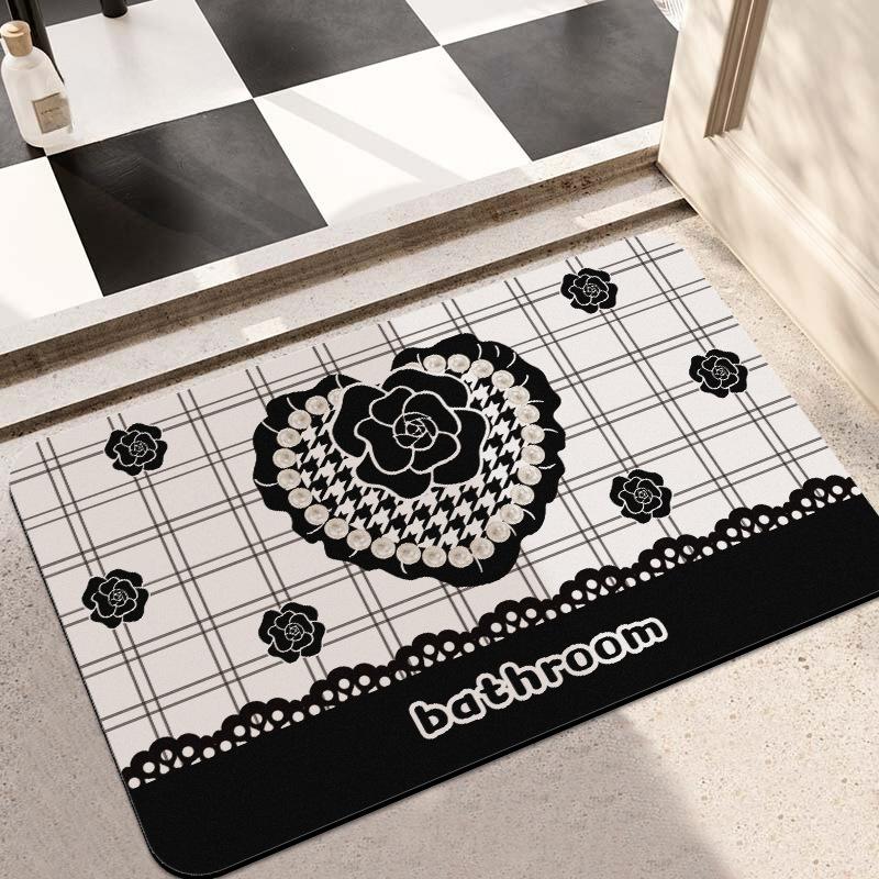 Bathroom Floor Mat Anti Slip Absorbent Dirt Resistant Easy To Maintain Foot Mat